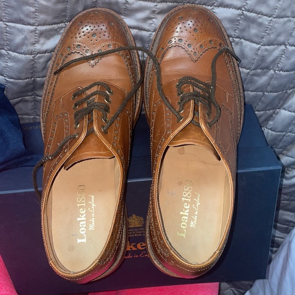 Loake 1880 Made in England Worton Brogues wingtip lace up dress shoes size 7 men - Picture 2 of 10